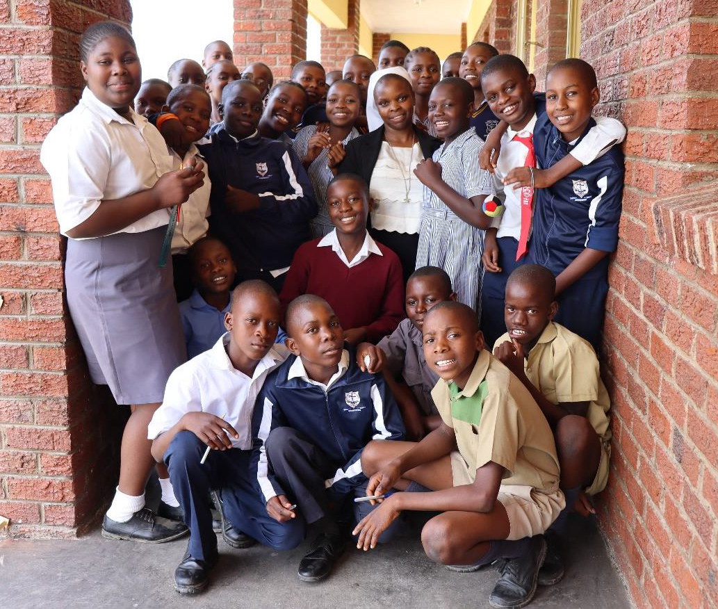 Pupils in the new Mary Ward Secondary School